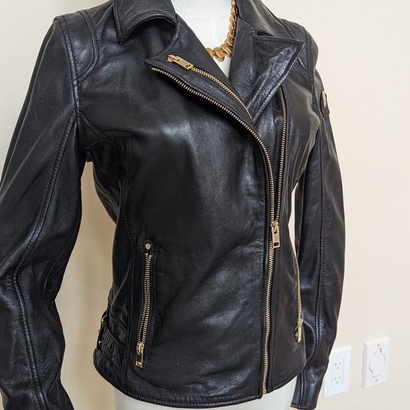 Mauritius “Love & Peace” Studded Leather Jacket - Picture 1 of 13
